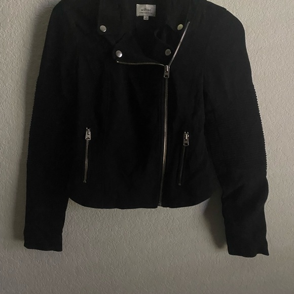 ASO The Flash Aritzia Wilfred Montesson Black Moto Japanese Crepe Jacket Size 0 - Picture 5 of 15
